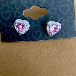 Heart shaped stud earrings